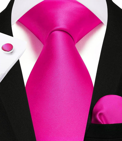 Herren Seiden Krawattenset Hochzeit Einstecktuch Manschettenknöpfe