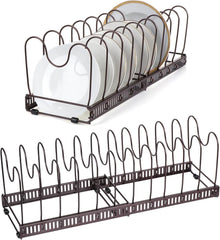 Erweiterbarer Pfannen Organizer Deckelhalter 10 Teiler Rot