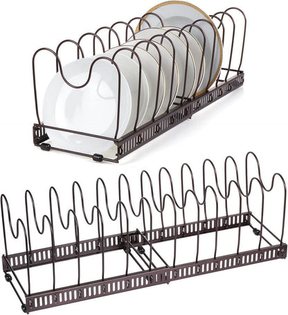 Erweiterbarer Pfannen Organizer Deckelhalter 10 Teiler Rot