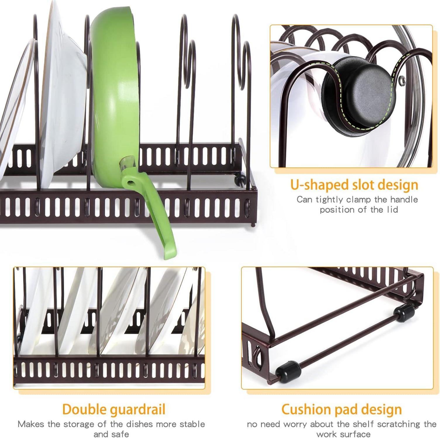 Pfannen- und Deckelorganizer für die Küche - Platzsparend und