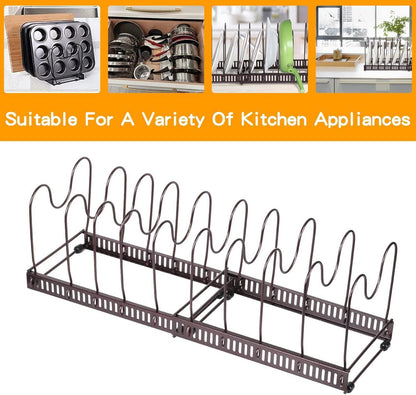 TsunNee Pfannen- und Deckel-Organizer 10 Teiler Rot Bronze