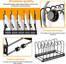 Pfannen- und Deckel-Organizer, Schwarz, 13 Teiler