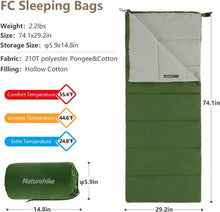 Leichter Naturehike 3-Jahreszeiten Schlafsack 210T Polyester