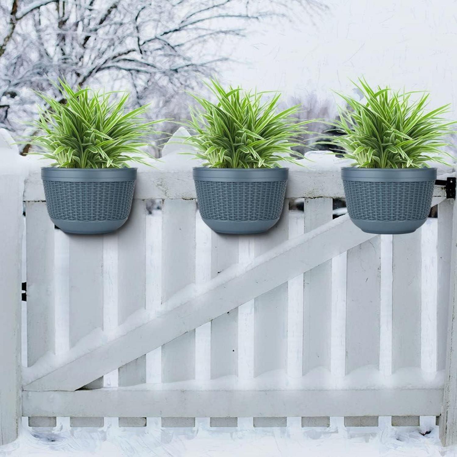 Hängende Pflanzgefäße 2 Stück Kunststoff Blumenampel Balkon Terrasse