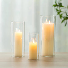 3er Set Windlichter Kerzenhalter Glaszylinder für Hochzeit Party