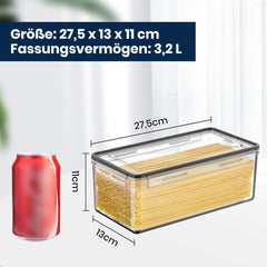 Luftdichte Vorratsdosen 4er Set 3.2L mit Etiketten