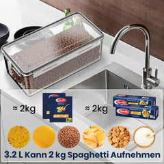 Vorratsdosen 4er Set Luftdicht mit Etiketten und Kreidemarker