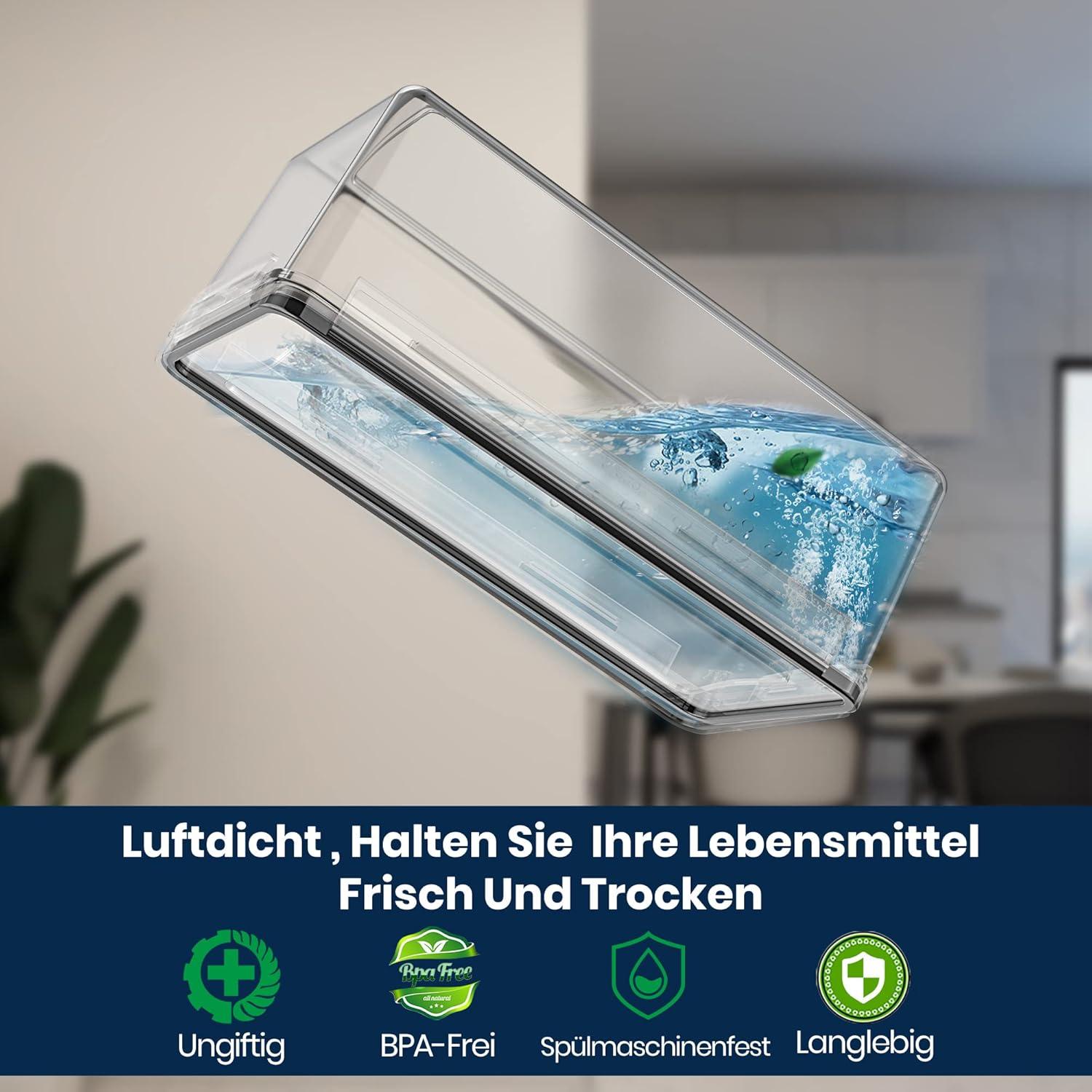 Vorratsdosen 3.2L Luftdicht 4er Set mit Deckel, Etiketten, Kreidemarker - BPA