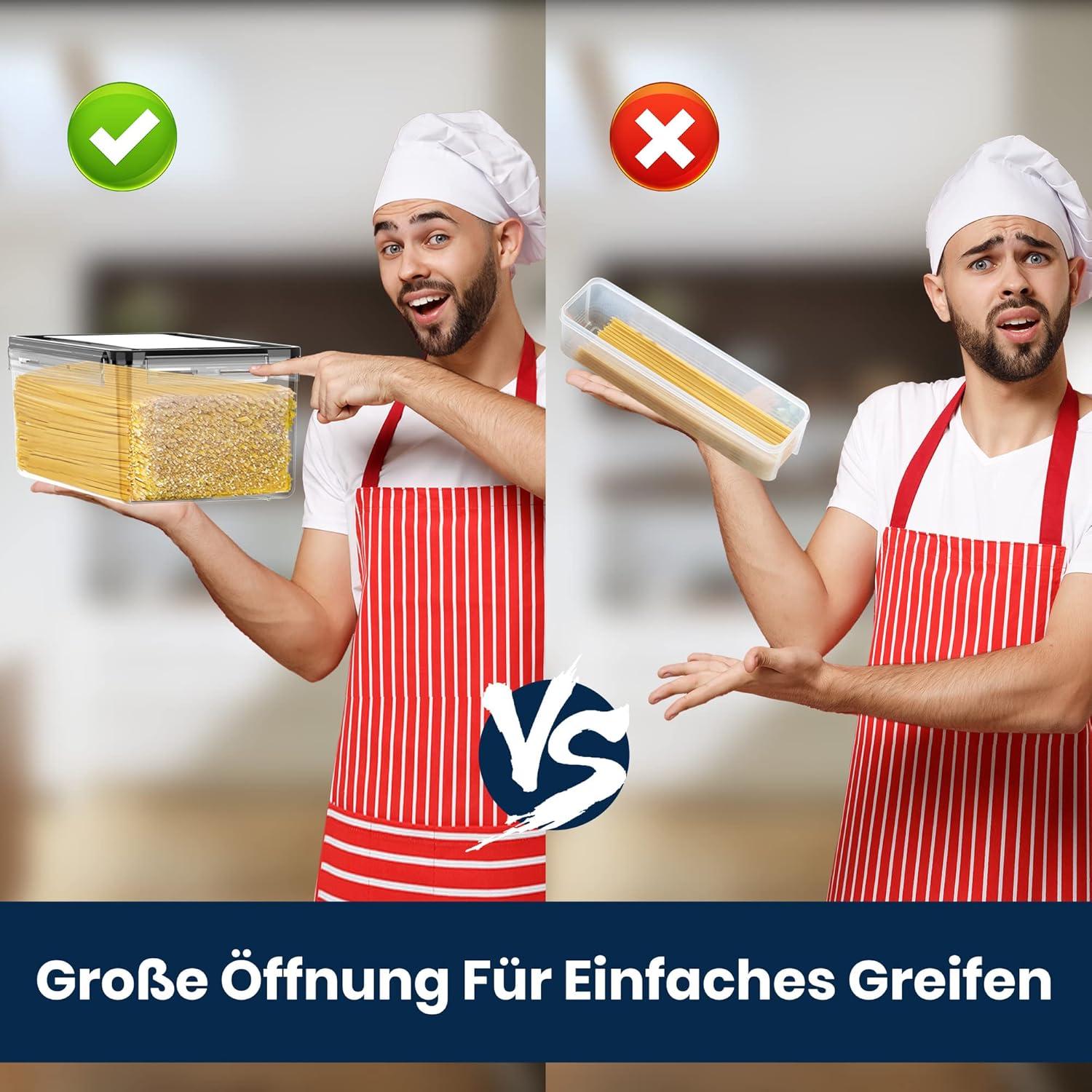Vorratsdosen Set mit Luftdichtem Deckel, 3.2L, 4er