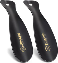 Schuhlöffel Set 2er Metall Schwarz 19cm Shoe Horn ergonomisches Design