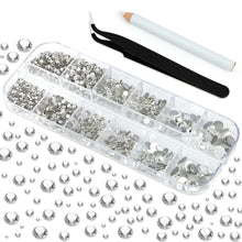 2150 Stück Glitzersteine Strasssteine Selbstklebend mit Pinzette Clear