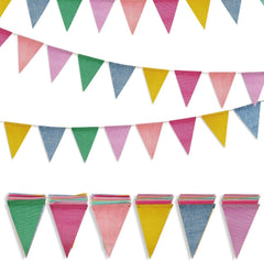 Wimpelkette 6er Set Outdoor Mehrfarbig Wetterfest Girlande