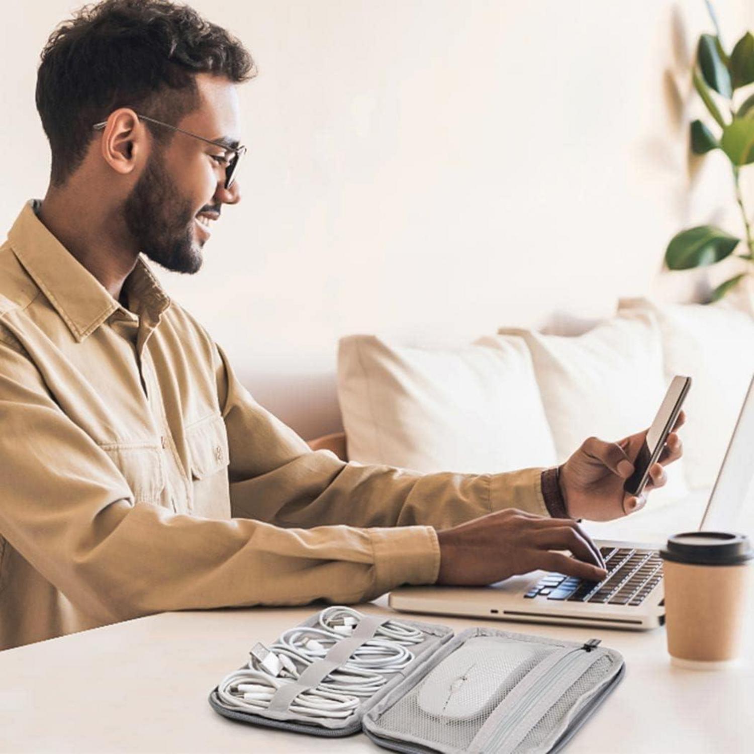 Lekesky Damen Rucksack Laptoprucksack 15.6 Zoll Arbeitsrucksack Grau