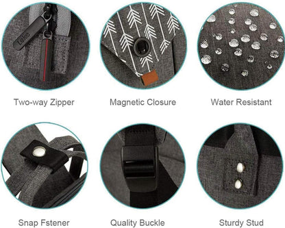 Rucksack Damen Lekesky mit Kabeltasche 15.6 Zoll Laptopfach Grau