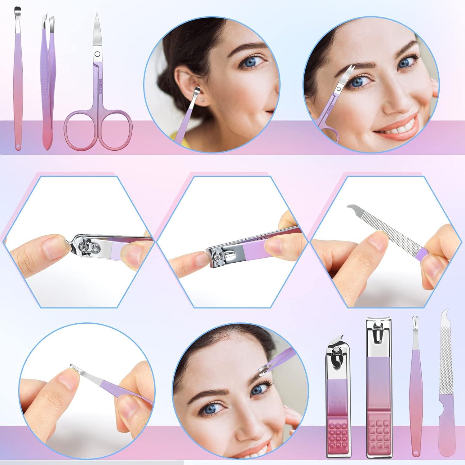Maniküre Set Edelstahl Nagelknipser Pediküre Kit - Tragbar