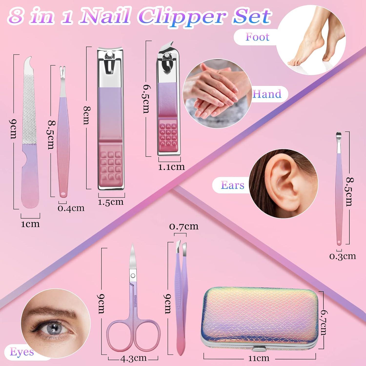 Maniküre-Set, Nagelscheren-Set aus Edelstahl, 7-teilig