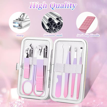Maniküre Pediküre Set Edelstahl Nagelknipser Reise Geschenkset
