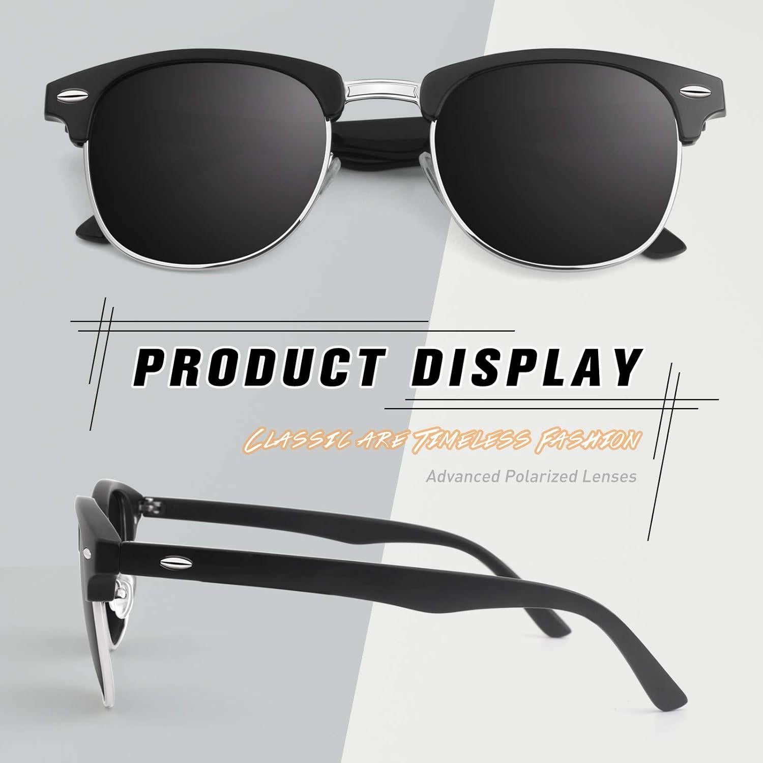 CGID Retro Vintage Polarisierte Sonnenbrille UV400 Schutz