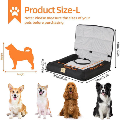 Hunde Autositz Groß – 3in1, Wasserdicht & Sicher