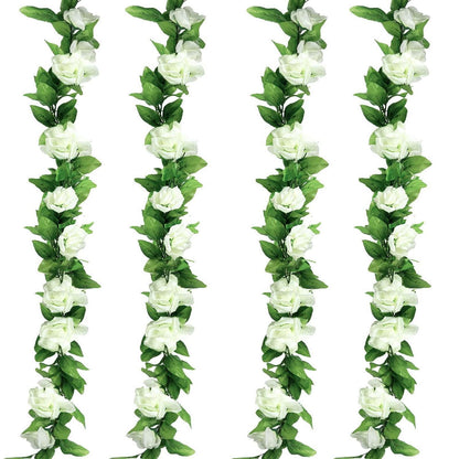 Künstliche Rosen Girlande 4er Set – 9.8m Hochzeit & Party Deko