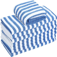 8er-Set Microfaser Geschirrtücher 65x45cm Blau, saugfähig & plüschig