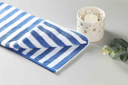 8er-Set Microfaser Geschirrtücher 65x45cm Blau, saugfähig & plüschig