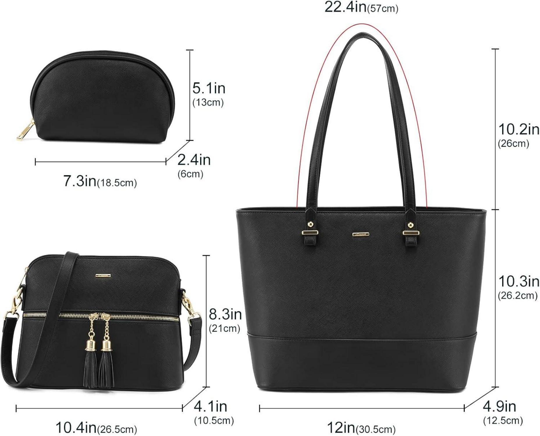 Große Damen Handtasche Set Leder Schultertasche Shopper