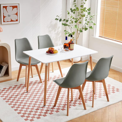 Moderner Esszimmertisch Weiß 110x70 cm – Skandinavisch & Robust