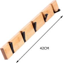 YunNasi Holz Hakenleiste Klappbar Wandgarderobe 5 Haken