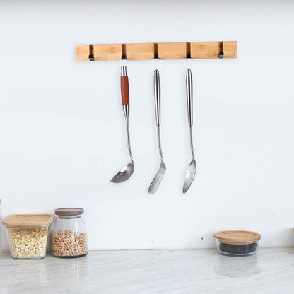 Hakenleiste Holz Klappbar Wand Garderobe 5 Faltbar Haken 42cm - Natur