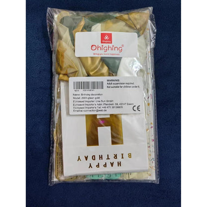 Geburtstagsdeko Happy Birthday Girlande Weiß Gold Party Deko