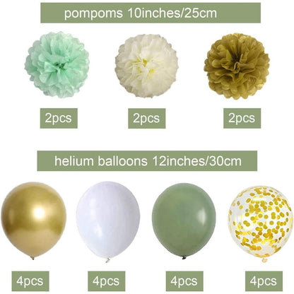 Geburtstagsdeko Happy Birthday Girlande Weiß Gold Party Deko