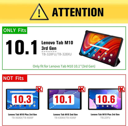 DLveer Lenovo Tab M10 10,1 Zoll Hülle Schwarz Smart Cover