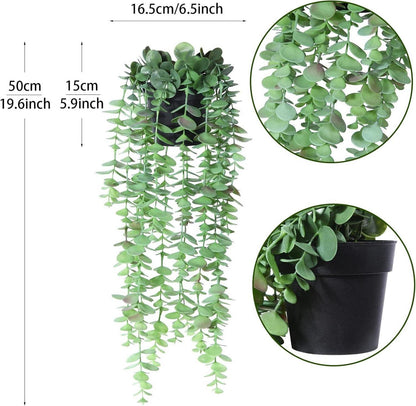 Künstliche Eukalyptus Hängepflanze Topf Wand Dekoration