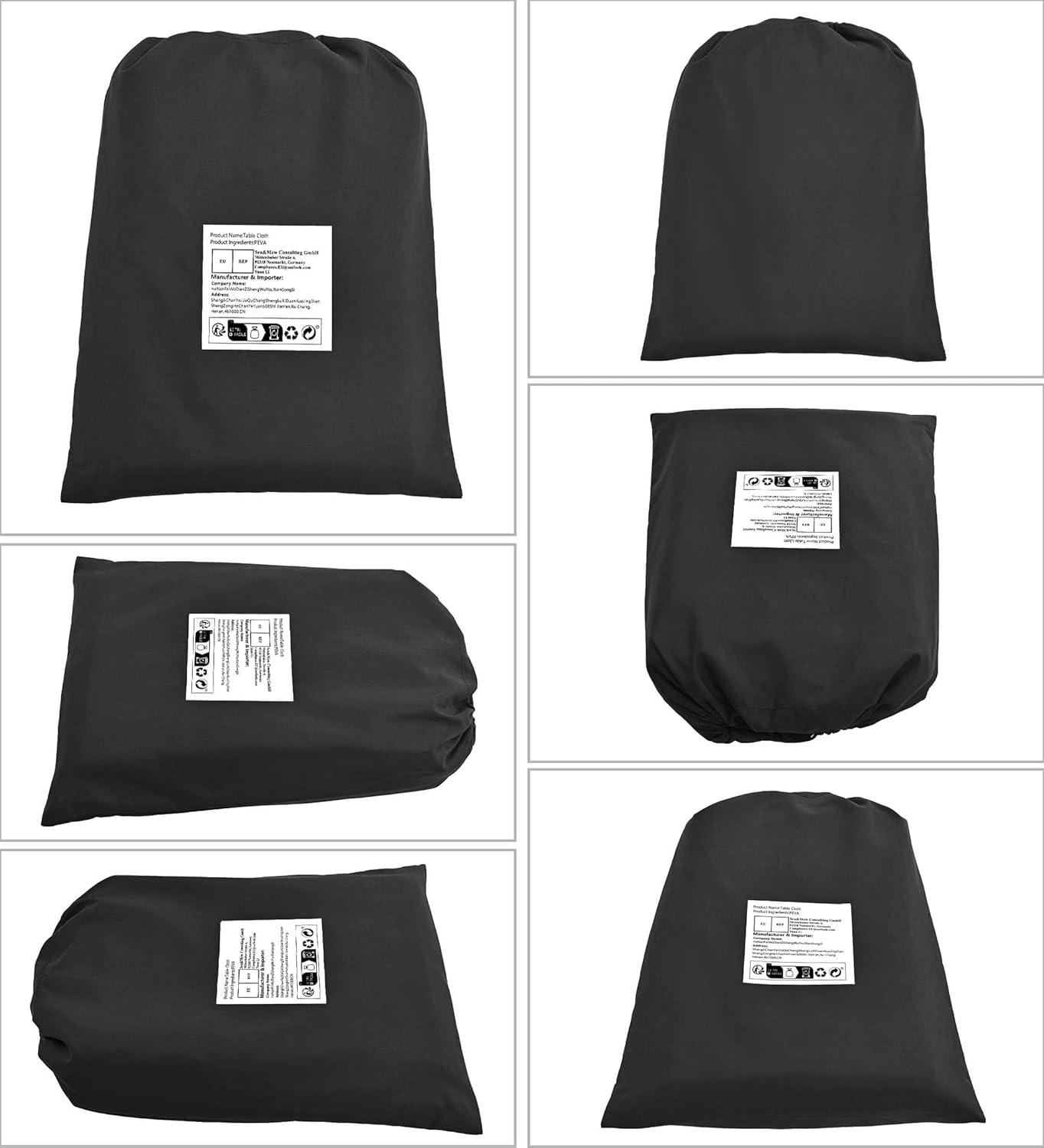 8er Pack Wasserabweisende PEVA Einweg-Tischdecken, 84 Zoll, Weiß, Rund