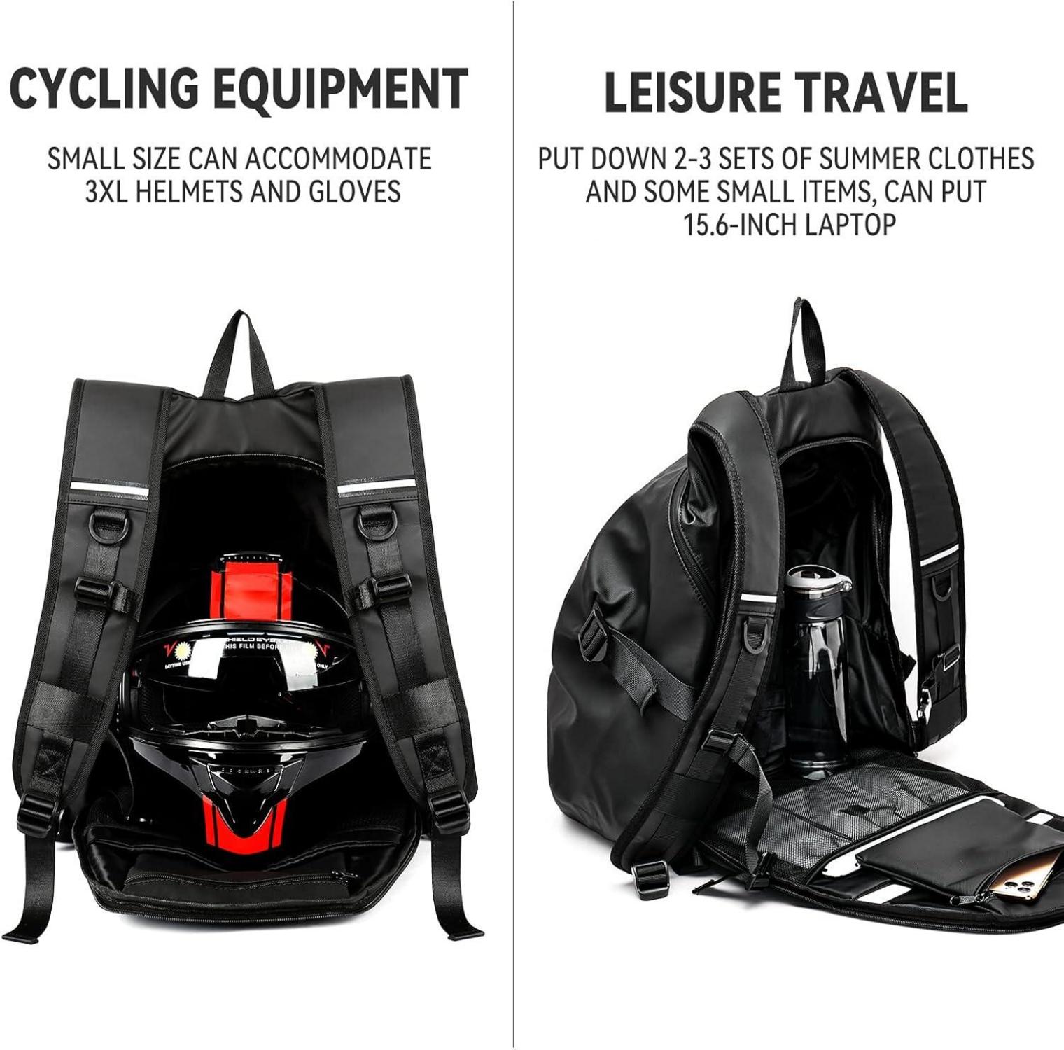 Motorradrucksack Herren wasserdicht Helmrucksack Laptoptasche