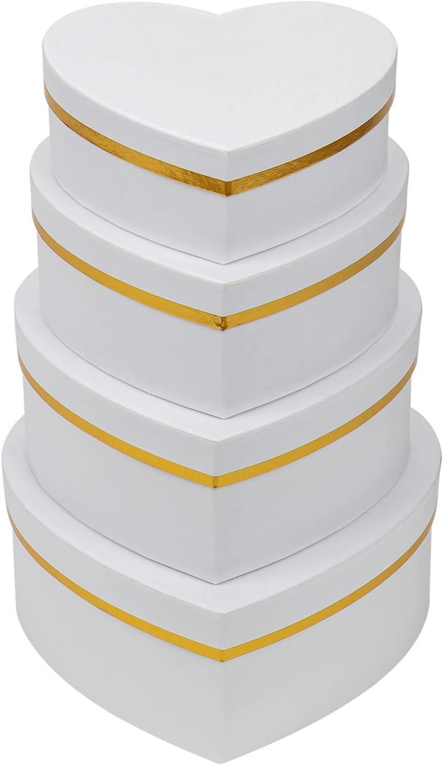 Geschenkbox Herzform 4er Set Aufbewahrungsbox