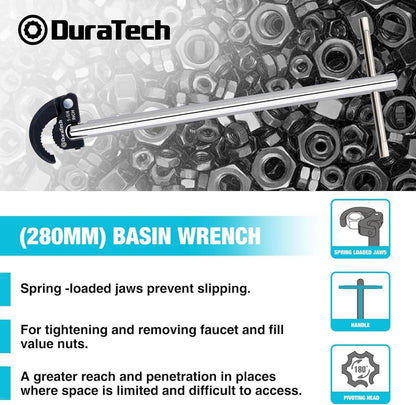 Verstellbarer Standhahnmutterschlüssel 280mm für Bad und Küche