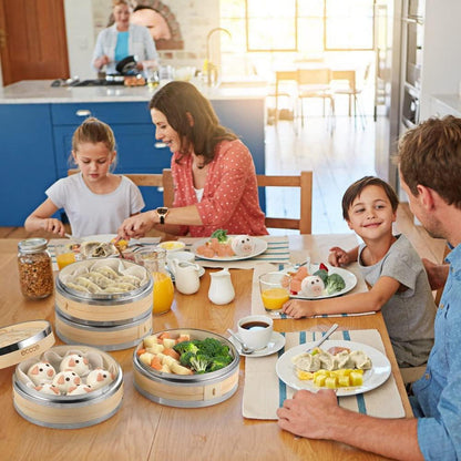 Bambus Dampfgarer 2 Etagen Einsatz Edelstahl 20cm