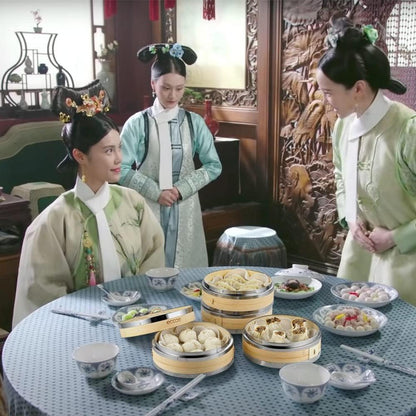 Bambus Dampfgarer 2 Etagen Edelstahl 20cm Baumwolltücher