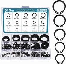 315-teiliges Carbonstahl C-Clip Sortiment für Wellen & Bolzen