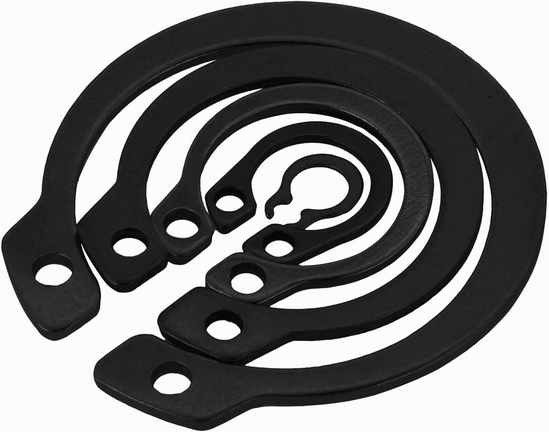 315-teiliges Externe Halteringe Set, Karbonstahl C-Clips für Wellen