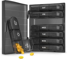 Tablettenbox 7 Tage 3 Fächer tragbar Pillendose, BPA-frei, einfach zu