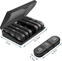 Tablettenbox 7 Tage 3 Fächer Schwarz BPA frei