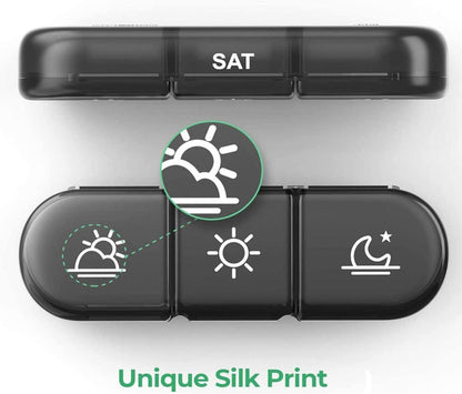 Tablettenbox 7 Tage tragbar mit 3 Fächern, BPA-frei