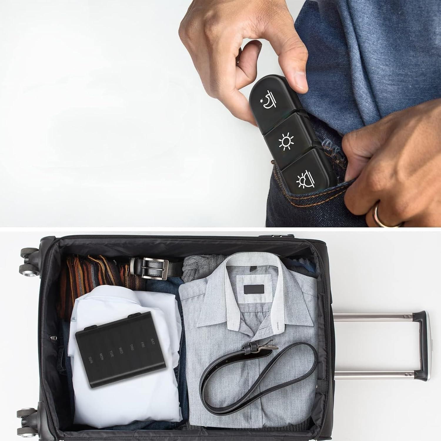 Tablettenbox 7 Tage Kinderfreundlich tragbar BPA-frei