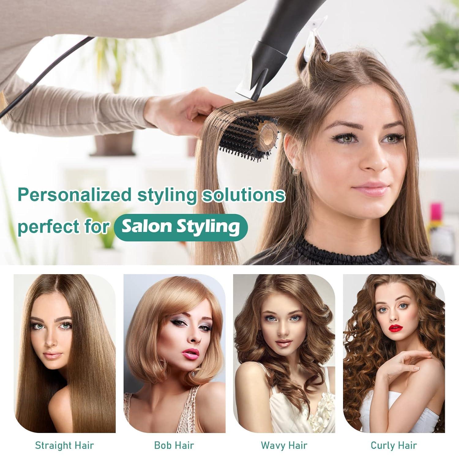 Professionelle Rundbürste für Locken Glätten Styling, Wildschweinborsten Nylonborsten, 40mm/70mm