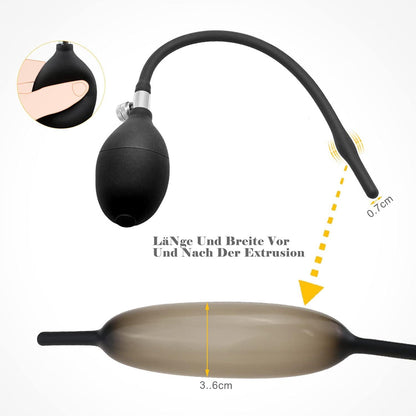 Aufblasbarer Harnröhren Dilator für Männer Silikon Penis Plug mit Pumpe Prostata Massage SM Sexspielzeug