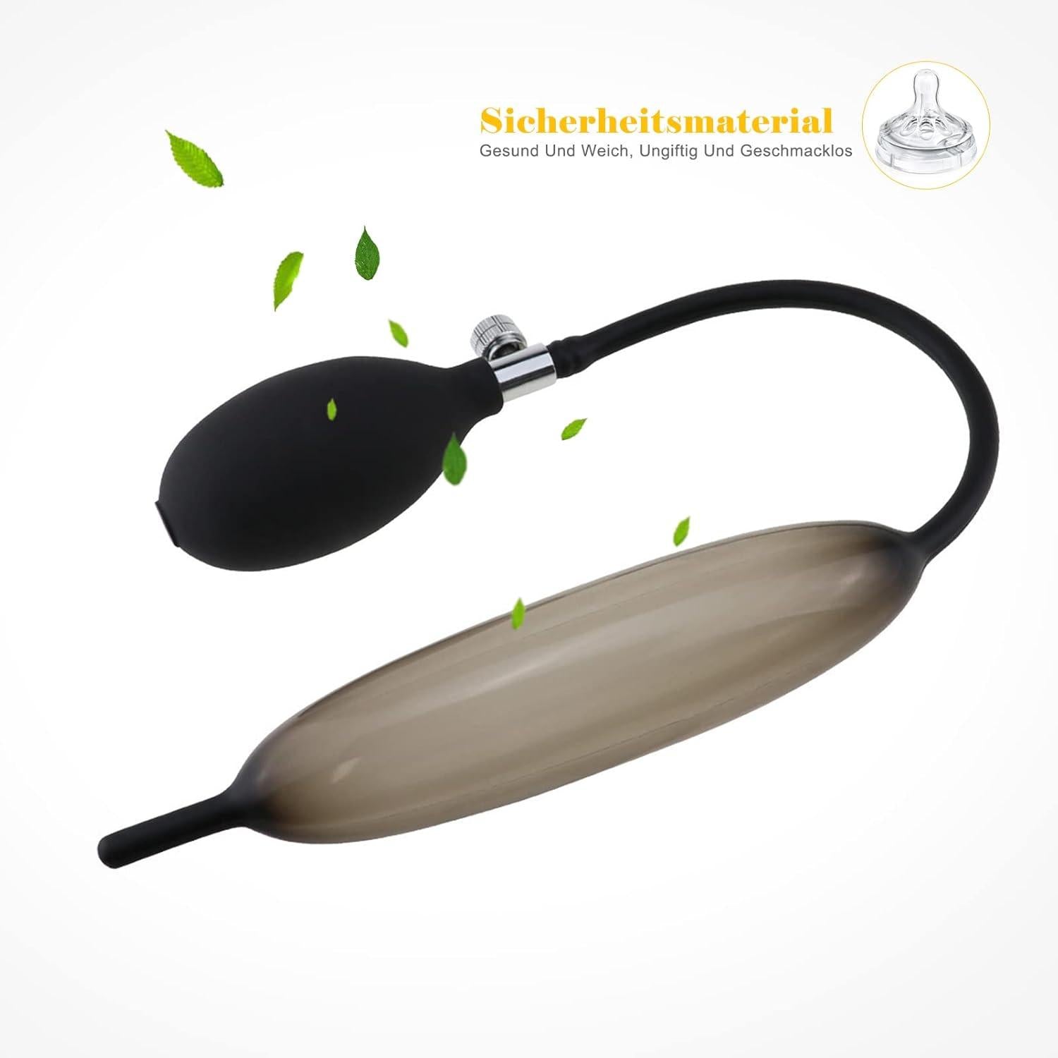 Aufblasbarer Harnröhren Dilator Silikon Penis Plug mit Pumpe SM Massage