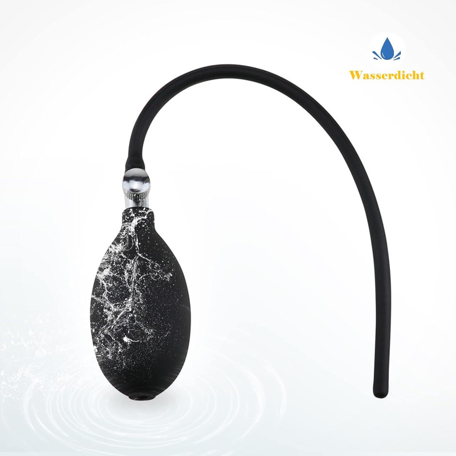Aufblasbarer Harnröhren Dilator Silikon Penis Plug mit Pumpe SM Massage